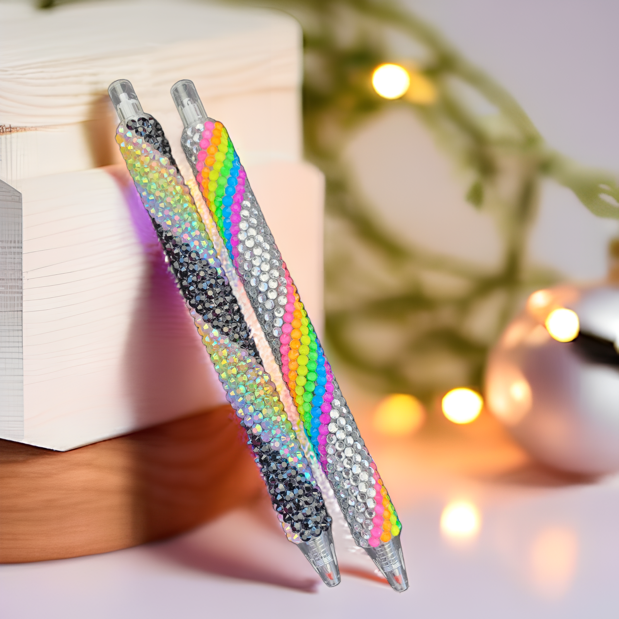 Rainbow Swirl Rhinestone Pen – Customized by Allie