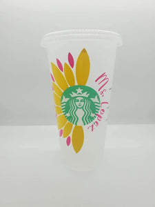 Half Sunflower Starbucks Cup